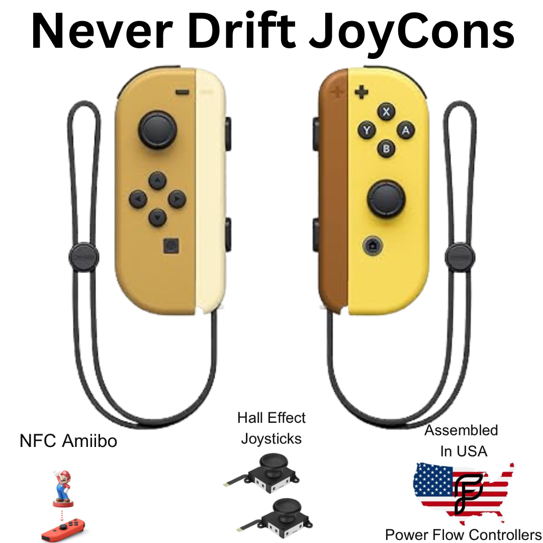 Pokemon Pikachu Eeve Hall Effect Never Drift JoyCons For Nintendo Switch/ Switch OLED