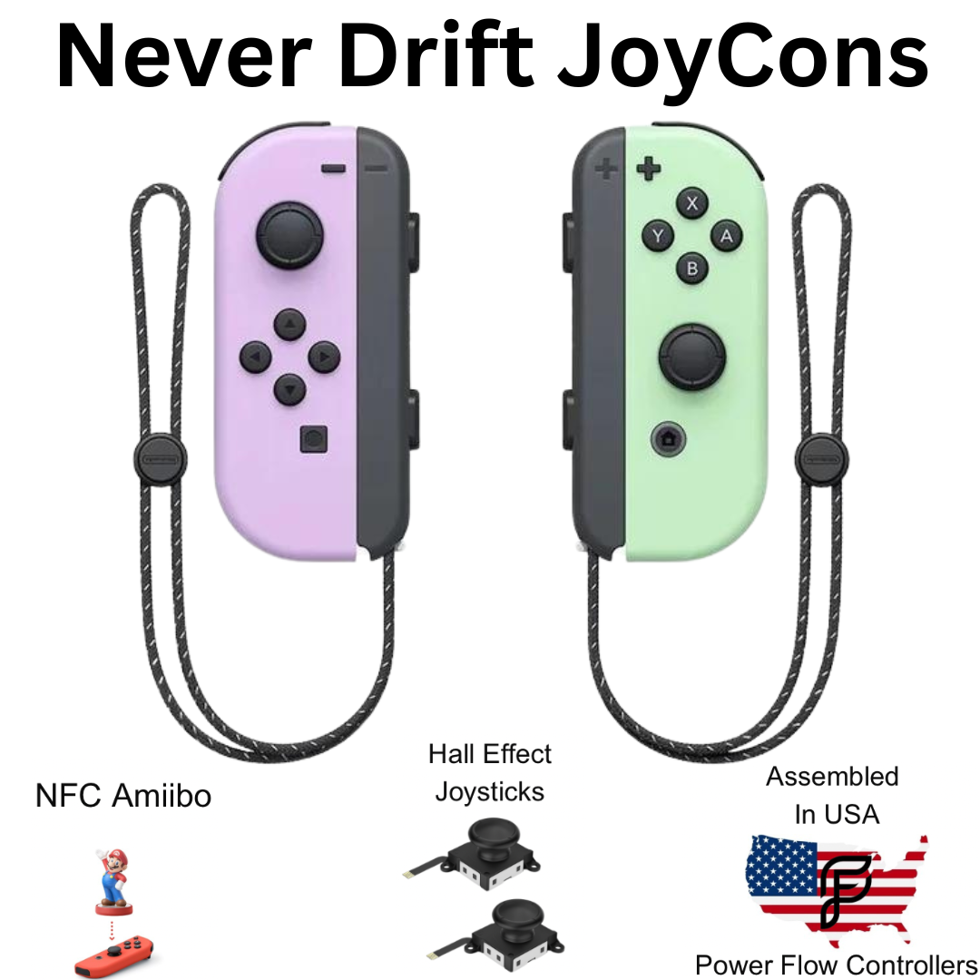 Pastel Pink Yellow Hall Effect Never Drift JoyCons For Nintendo Switch/ Switch OLED