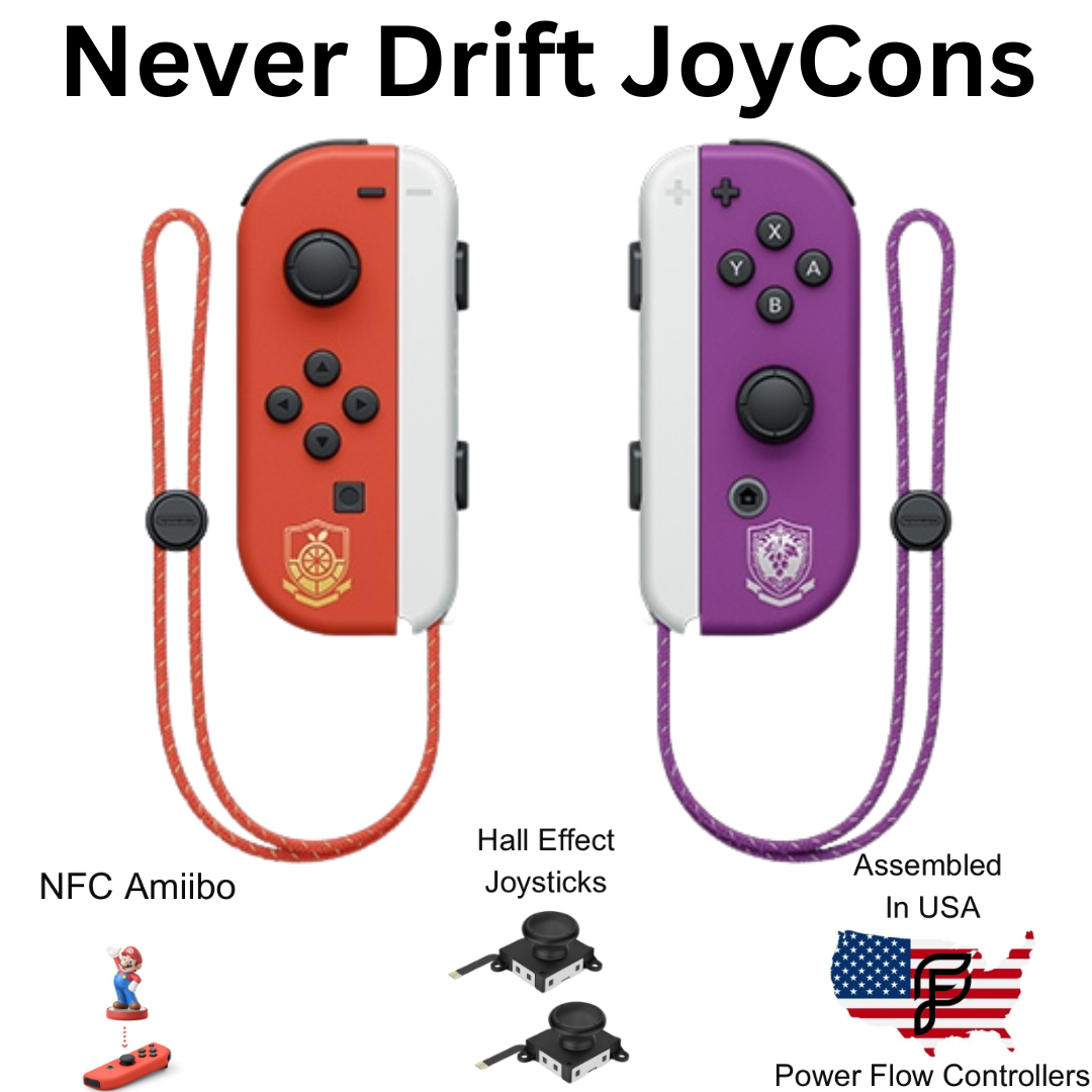 Pokémon Scarlet Violet Hall Effect Never Drift JoyCons For Nintendo Switch/ Switch OLED