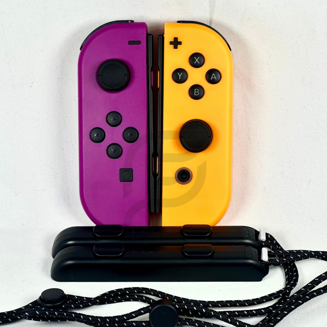 Purple Orange Neon Hall Effect Never Drift JoyCons For Nintendo Switch/ Switch OLED