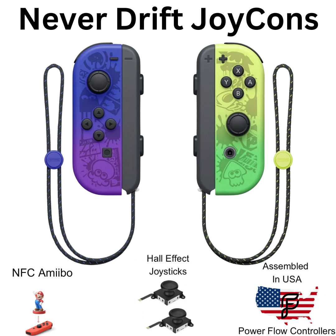 Splatoon 3 Hall Effect Never Drift JoyCons For Nintendo Switch/ Switch OLED